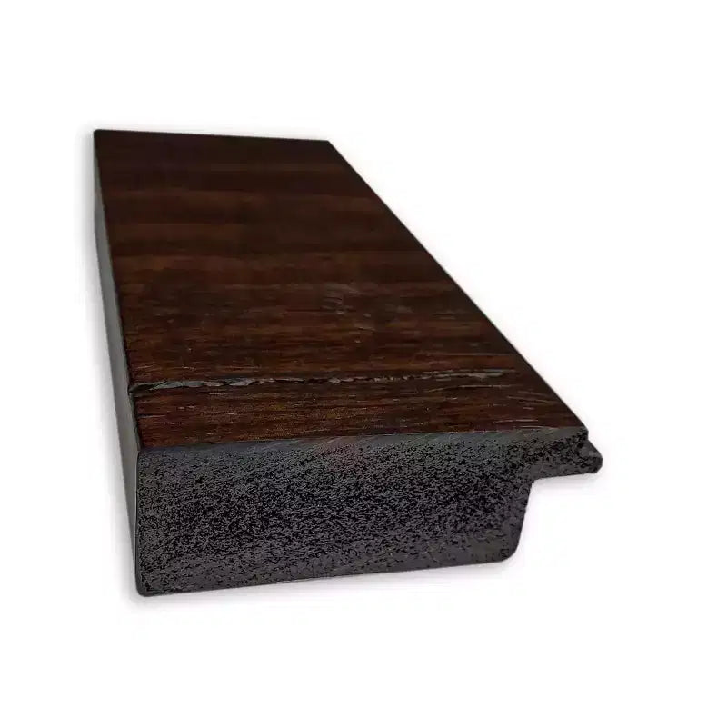 21"x27" Non-Beveled Brown Narrow Wall Mirror - Distressed Woodgrain Frame