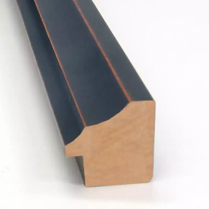 30"x24" Non-Beveled Dark Bronze Scoop Wood Wall Mirror