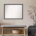30"x24" Non-Beveled Dark Bronze Scoop Wood Wall Mirror