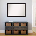 42"x31" Non-Beveled Espresso Brown Wall Mirror - Modern Rectangle