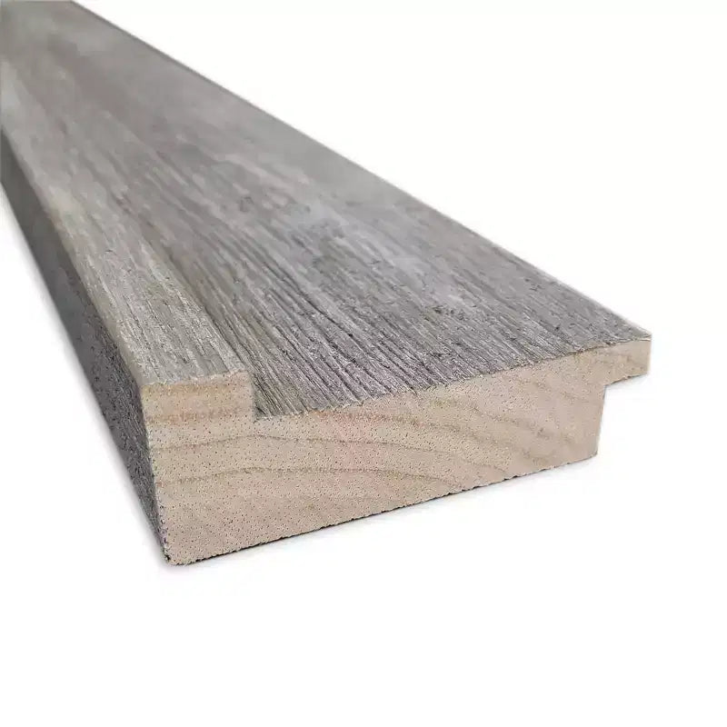 23"x29" Non-Beveled Barnwood Gray Wood Bathroom Wall Mirror