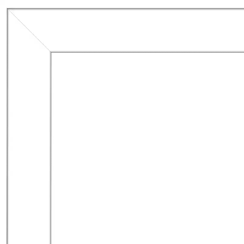 40"x28" Non-Beveled White Wall Mirror - Wedge Frame