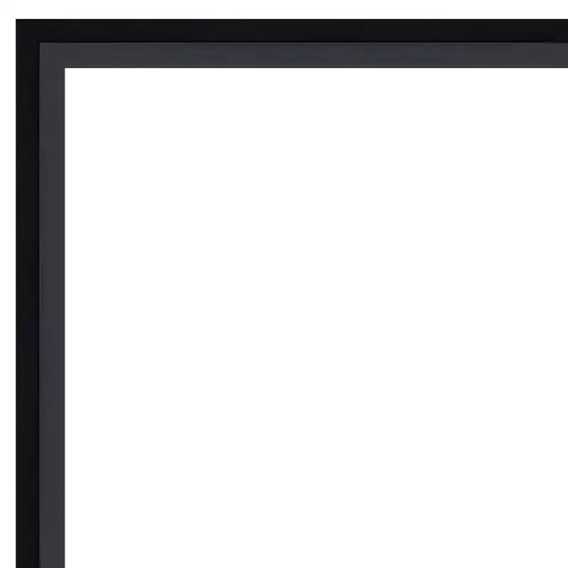 29"x23" Non-Beveled Black Wood Bathroom Wall Mirror - Contemporary