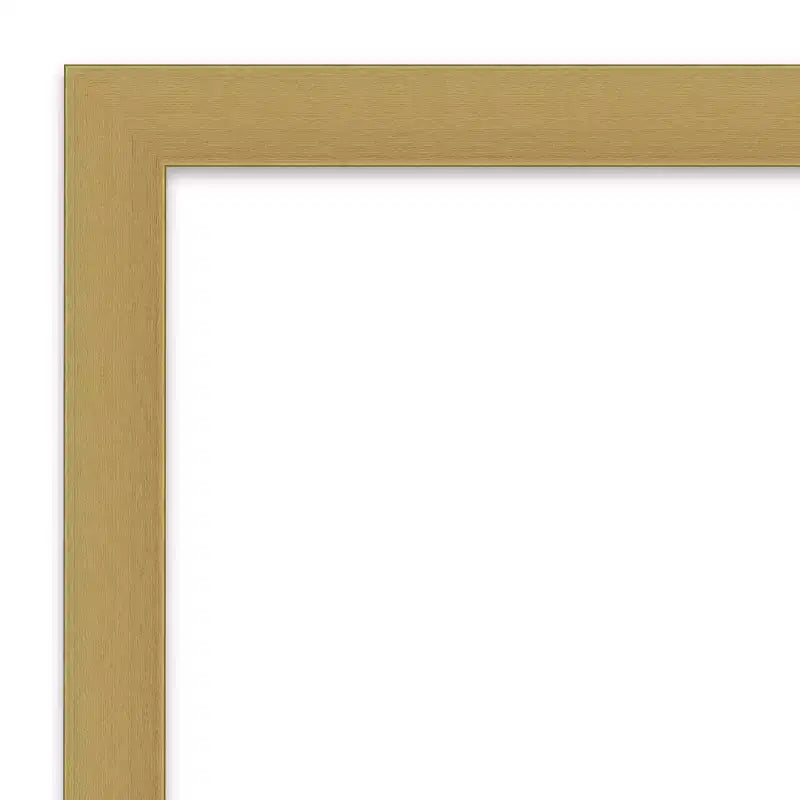 42"x31" Non-Beveled Brushed Gold Bathroom Wall Mirror - Rectangle