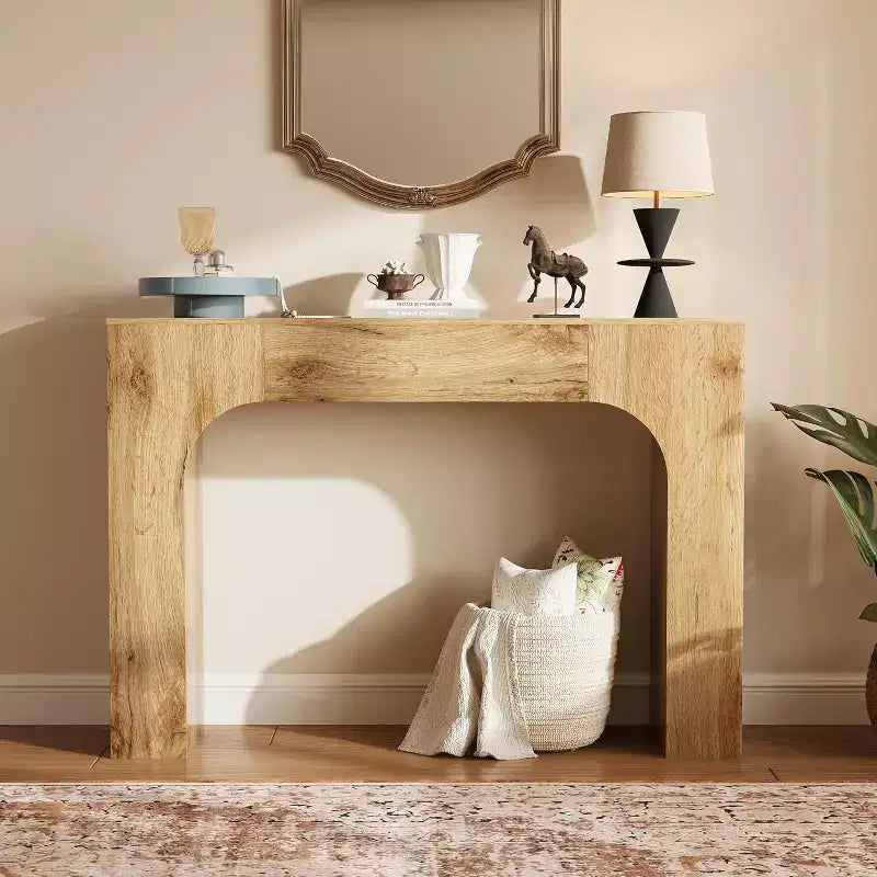 47" Rustic Farmhouse Console Table with Lower Shelf - Entryway and Hallway