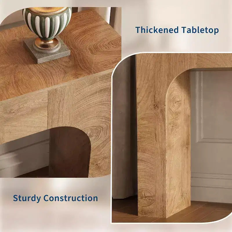 47" Rustic Farmhouse Console Table with Lower Shelf - Entryway and Hallway
