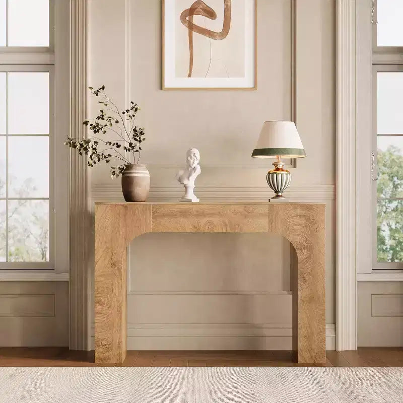 47" Rustic Farmhouse Console Table with Lower Shelf - Entryway and Hallway