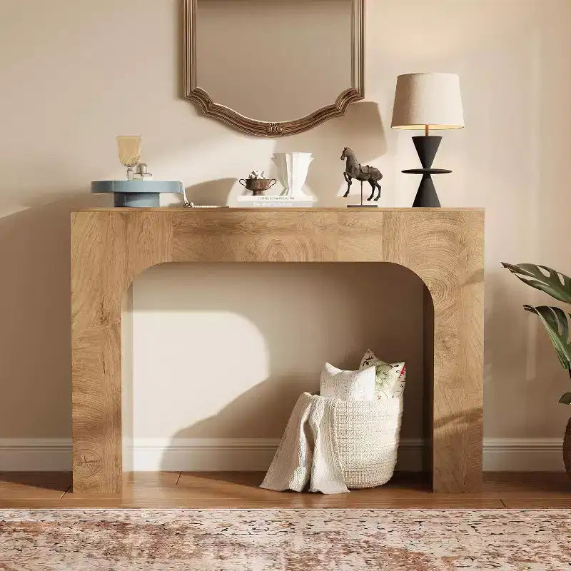 47" Rustic Farmhouse Console Table with Lower Shelf - Entryway and Hallway