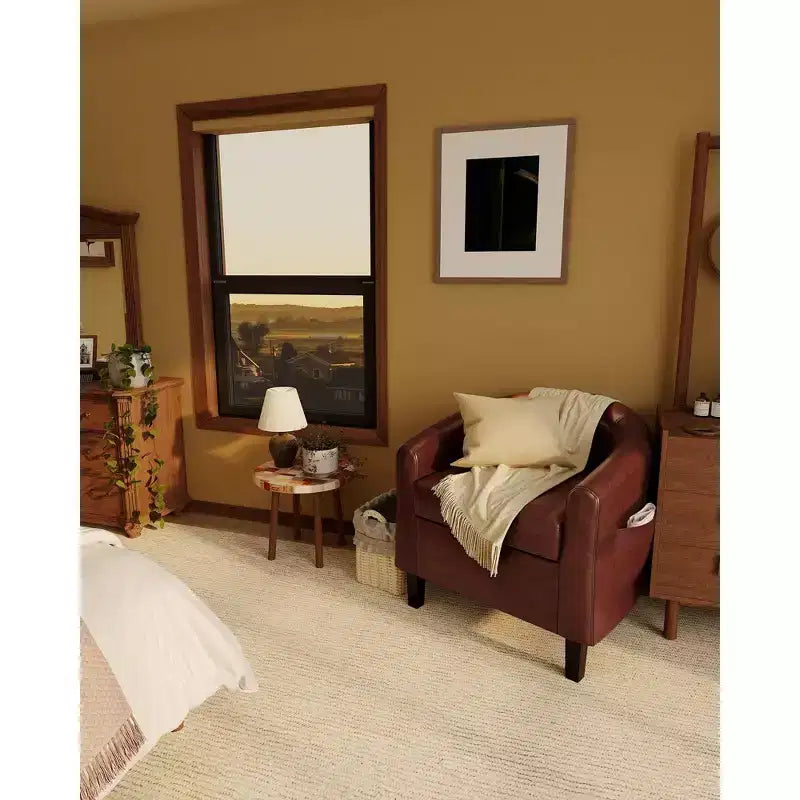 Compact Wing Accent Armchair with Faux Leather Upholstery