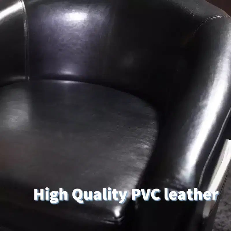 Compact Wing Accent Armchair with Faux Leather Upholstery
