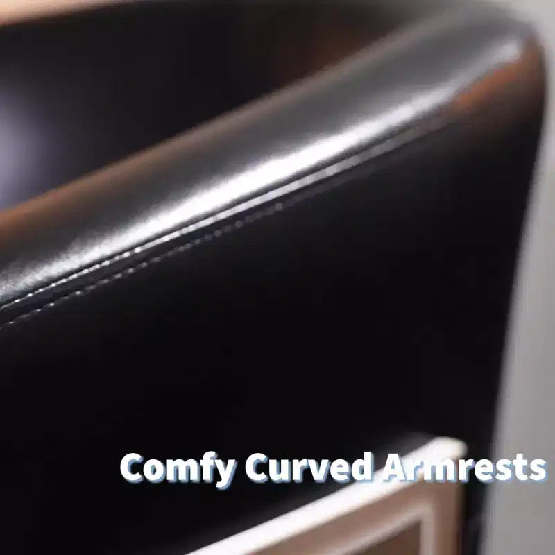 Compact Wing Accent Armchair with Faux Leather Upholstery