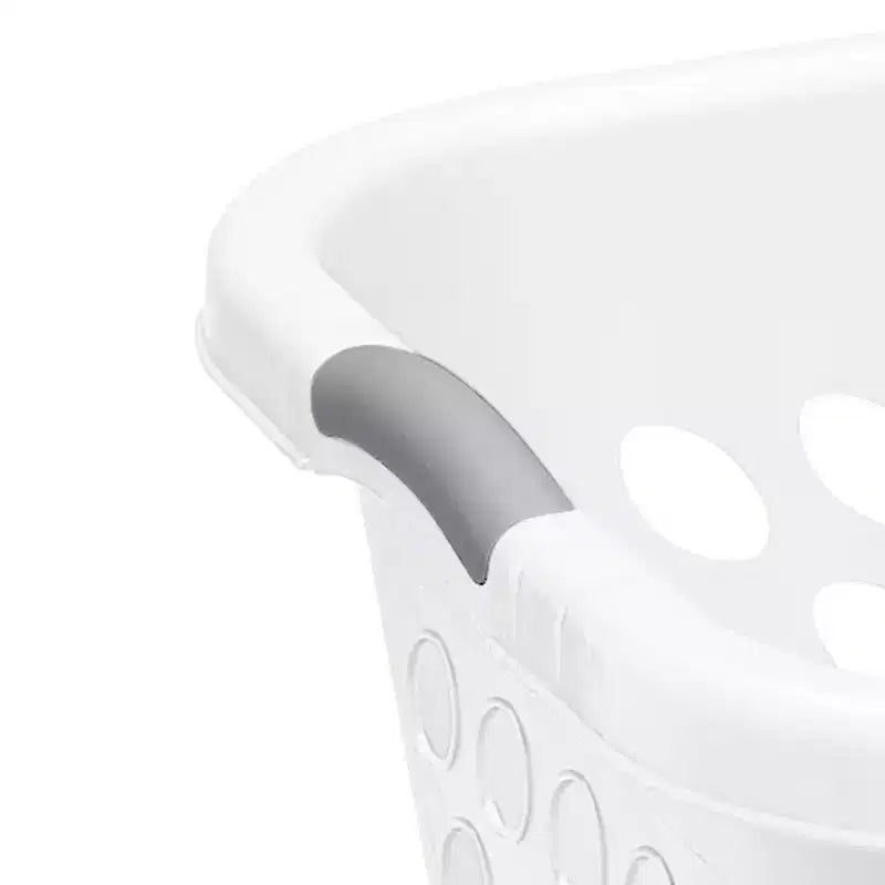 1.5 Bushel Square Laundry Basket with Handles, White - 8 Pack