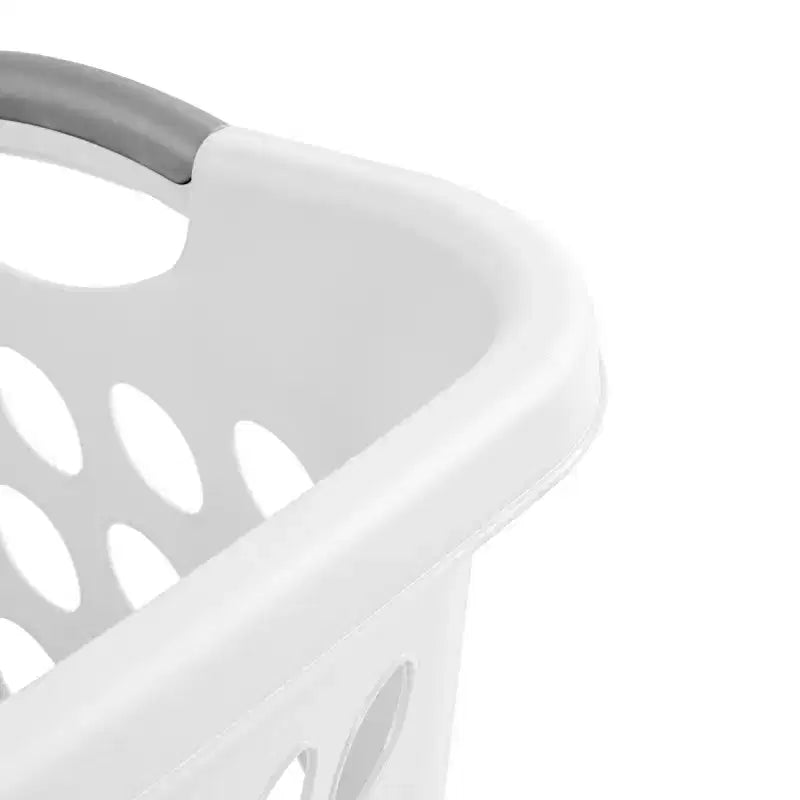 1.5 Bushel Square Laundry Basket with Handles, White - 8 Pack