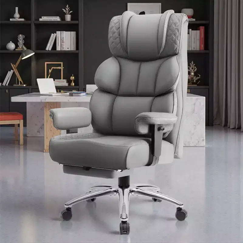 Big and Tall Ergonomic High Back Executive Chair with Footrest and Lumbar Support, Black