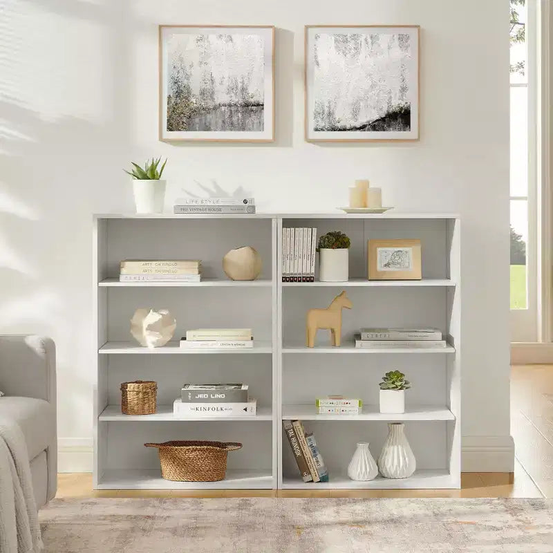 71" 8-Shelf Adjustable Media Storage Cabinet - Modular CD/DVD Bookcase Tower