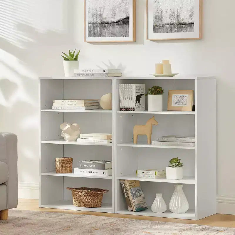 71" 8-Shelf Adjustable Media Storage Cabinet - Modular CD/DVD Bookcase Tower