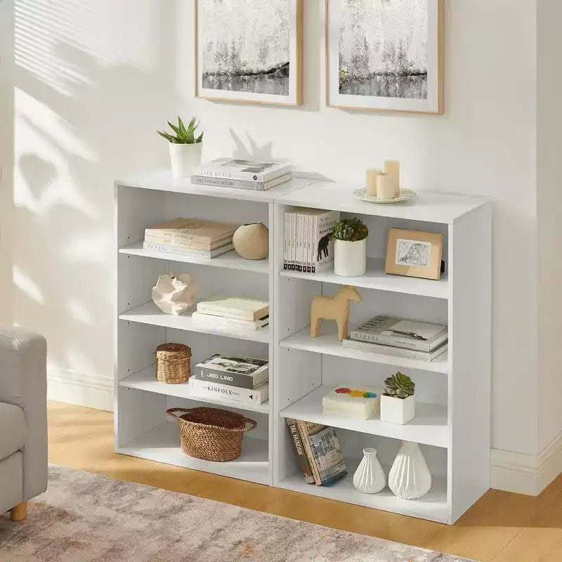 71" 8-Shelf Adjustable Media Storage Cabinet - Modular CD/DVD Bookcase Tower
