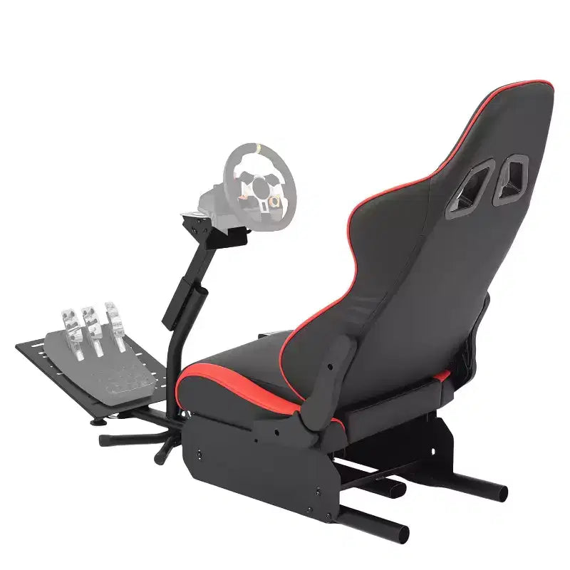 Foldable Racing Simulator Cockpit with Adjustable Wheel Stand for G29/G920/G923 and More