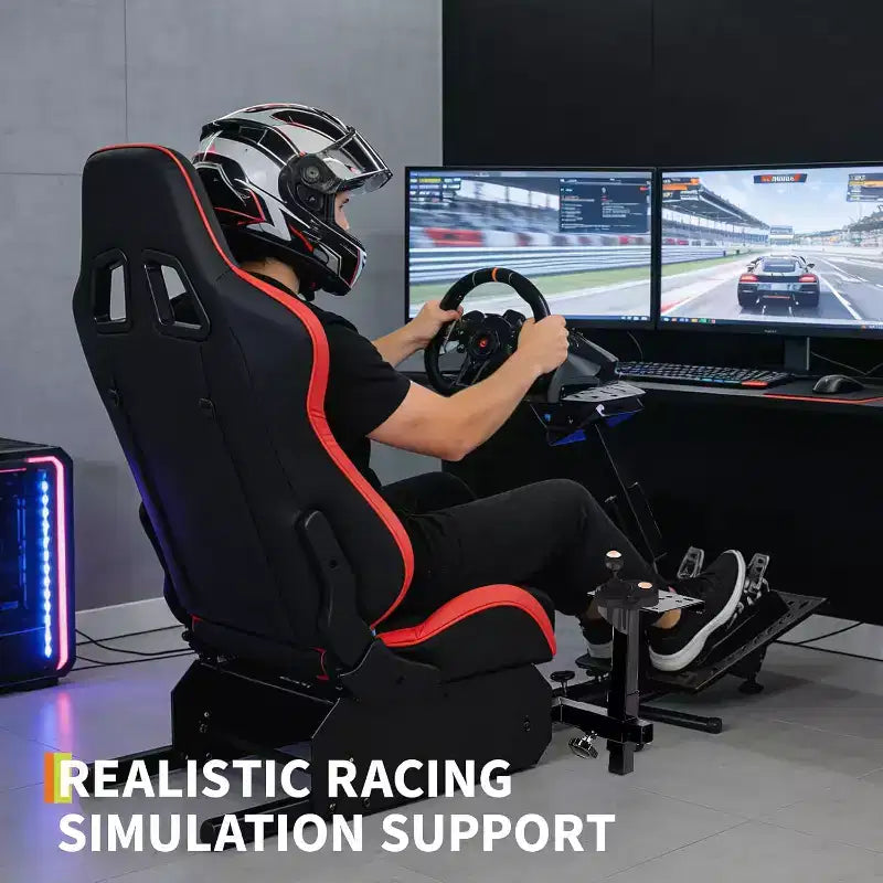 Foldable Racing Simulator Cockpit with Adjustable Wheel Stand for G29/G920/G923 and More
