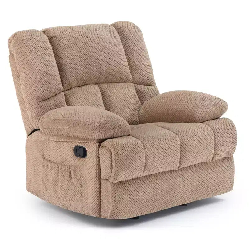Oversized Rocking Recliner Sofa Chair, Chenille, Sand