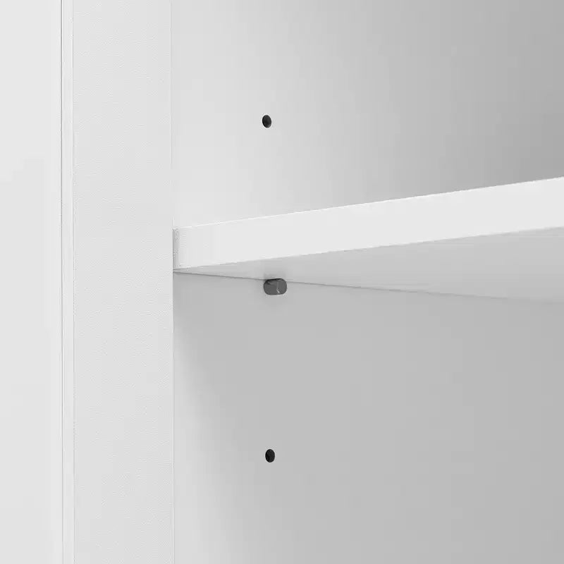 70" Freestanding Wood Storage Cabinet with Double Doors and Adjustable Shelves