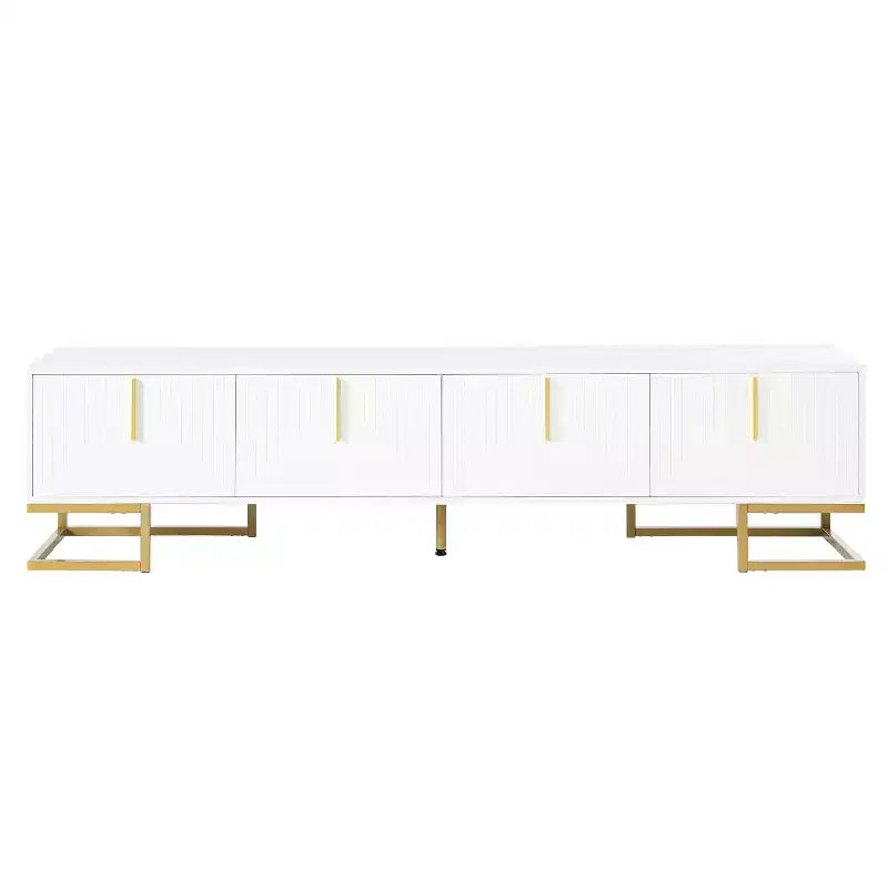 70-Inch Modern Media Cabinet TV Stand for TVs up to 80", White