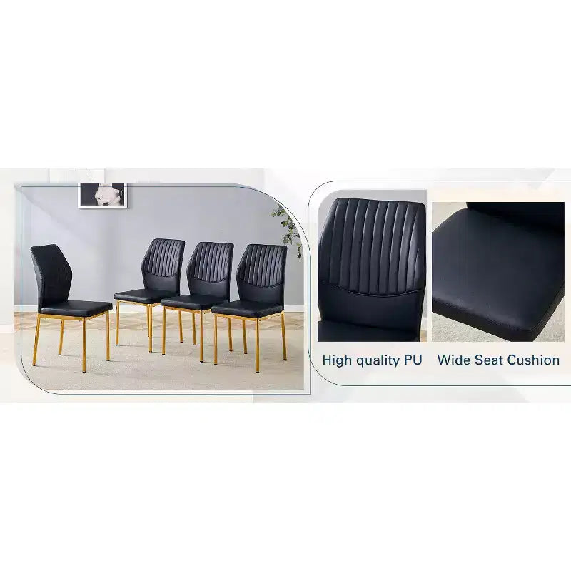Modern Tufted Linen Dining Bench, Black Rubber Wood Legs