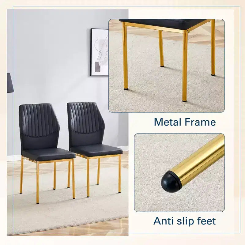 Modern Tufted Linen Dining Bench, Black Rubber Wood Legs