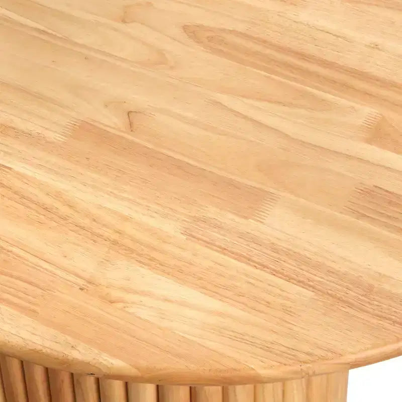 Modern Oval Solid Wood Dining Table, Natural - Seats 6