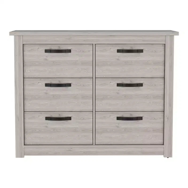6-Drawer Dresser, Light Gray