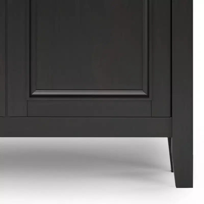 Entryway Storage Cabinet, Hickory Brown - Transitional Style, Pine & Plywood