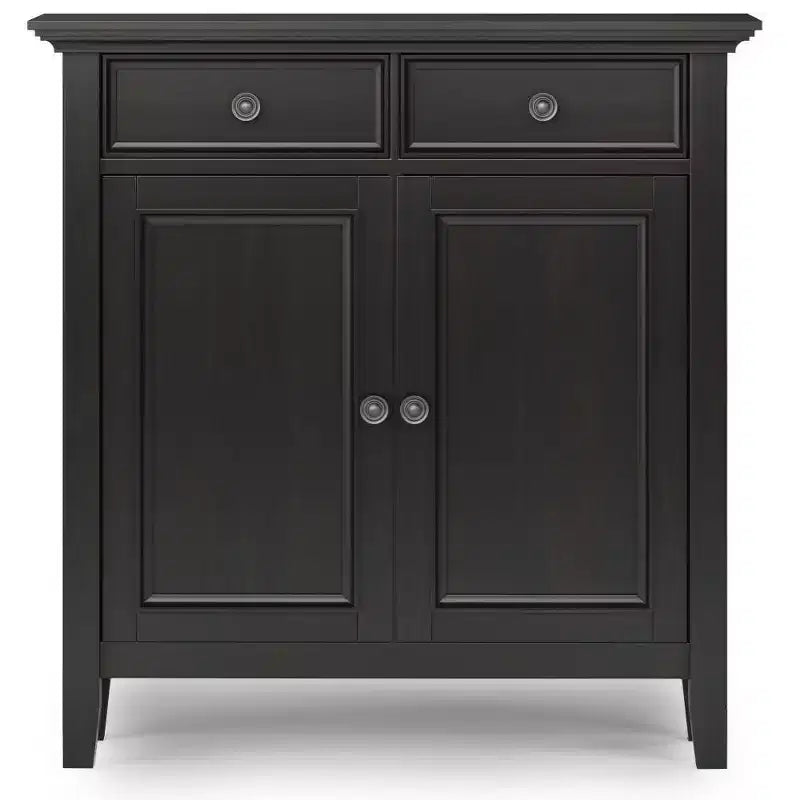 Entryway Storage Cabinet, Hickory Brown - Transitional Style, Pine & Plywood