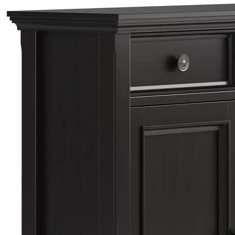 Entryway Storage Cabinet, Hickory Brown - Transitional Style, Pine & Plywood
