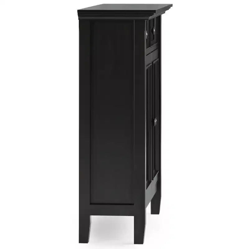 Entryway Storage Cabinet, Hickory Brown - Transitional Style, Pine & Plywood