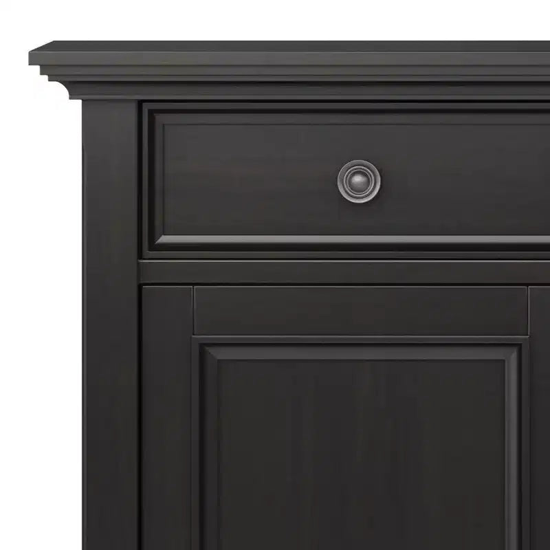 Entryway Storage Cabinet, Hickory Brown - Transitional Style, Pine & Plywood