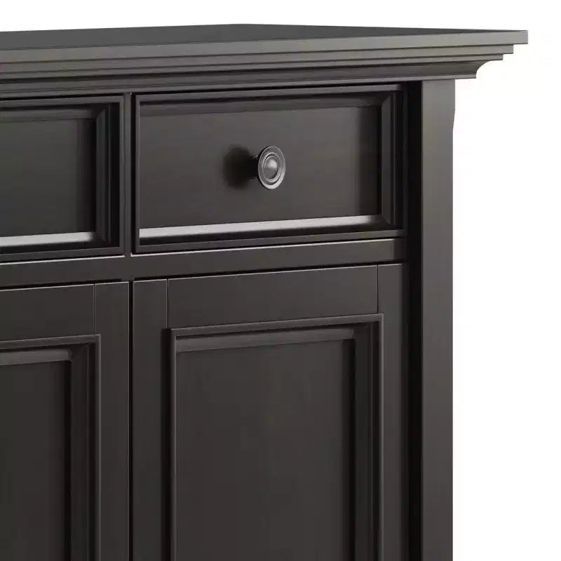 Entryway Storage Cabinet, Hickory Brown - Transitional Style, Pine & Plywood