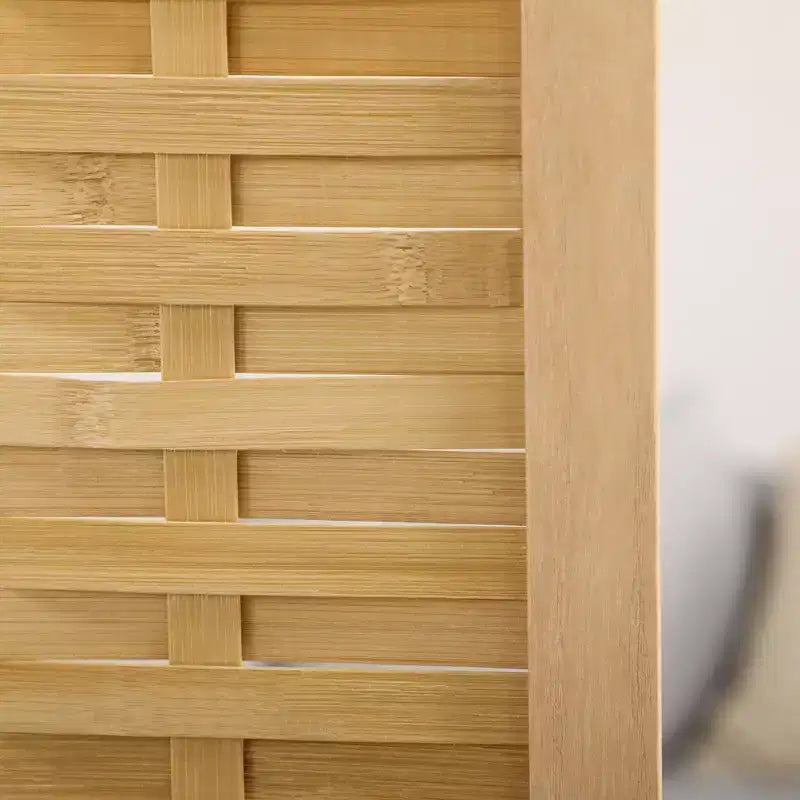 Room Divider, 5.5' Tall Bamboo Portable Folding Privacy Screens, Hand-Woven Double Side Partition Wall Dividers for Home, Natural