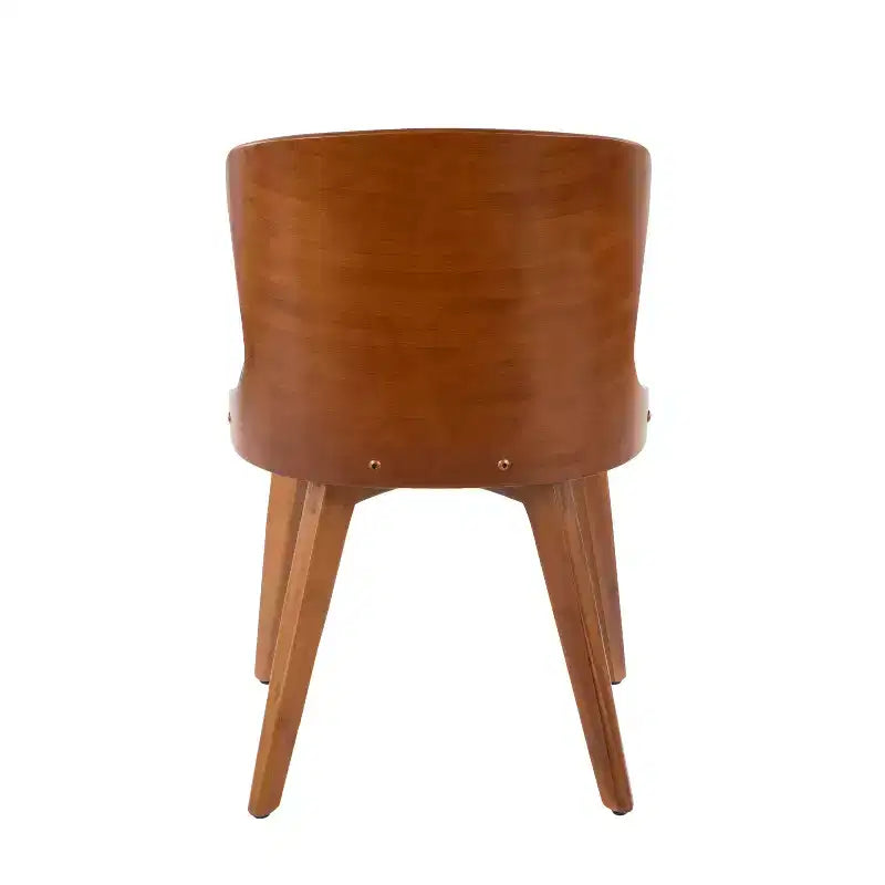Mid-Century Modern Faux Leather Armless Chair