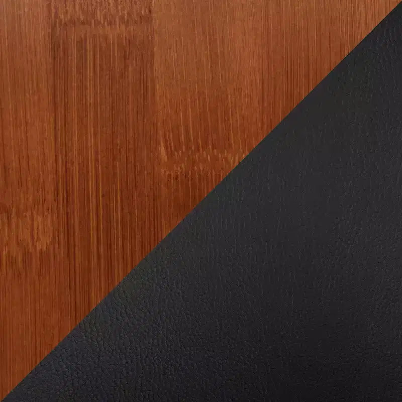 Mid-Century Modern Faux Leather Armless Chair