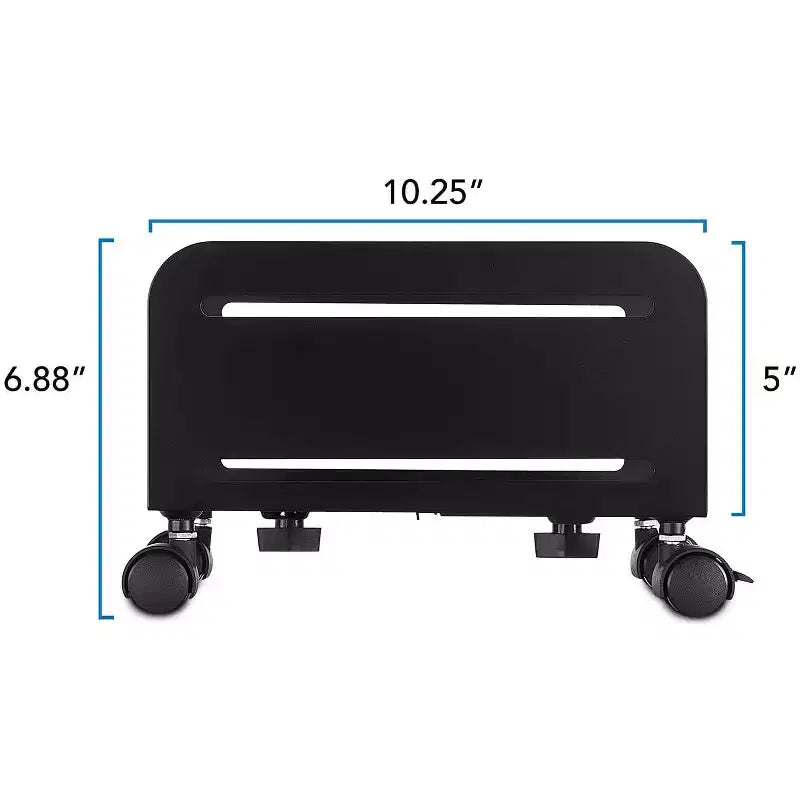 Rolling CPU Stand with Wheels - Adjustable Width 4.87" to 8.5", Steel
