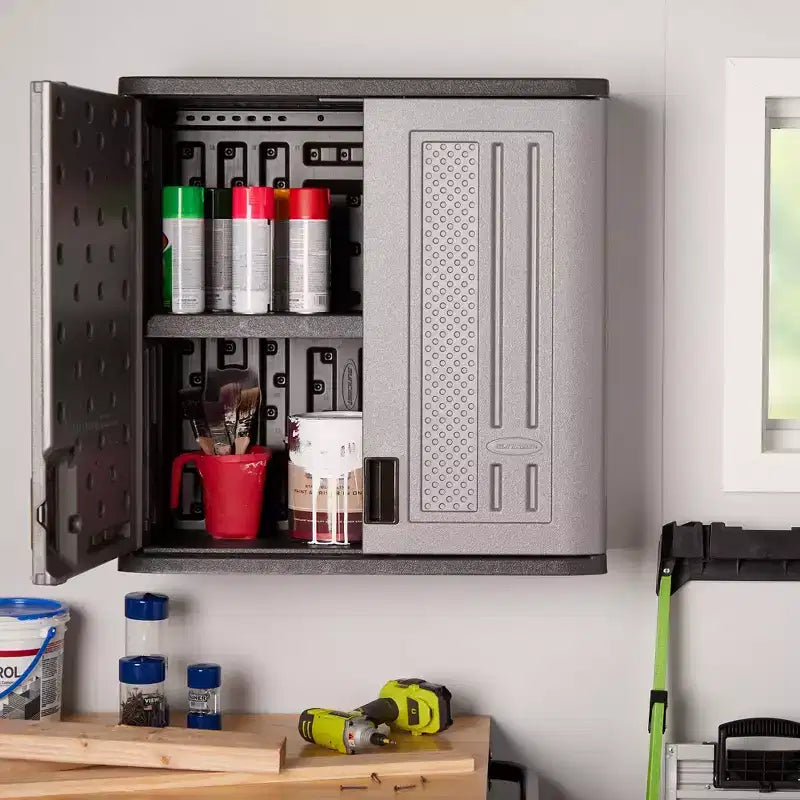 Armoire murale de garage à étagère unique avec organisateur d'outils à main, lot de 2