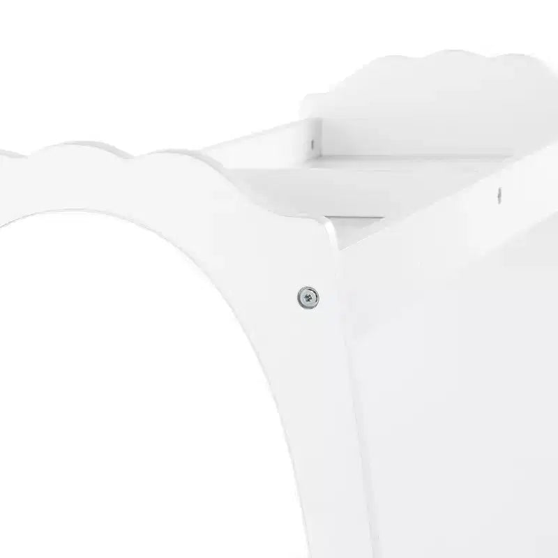 Kids' Dress Up Storage Center - White: Wardrobe with Mirror, Clothing Rack and Fabric Bins