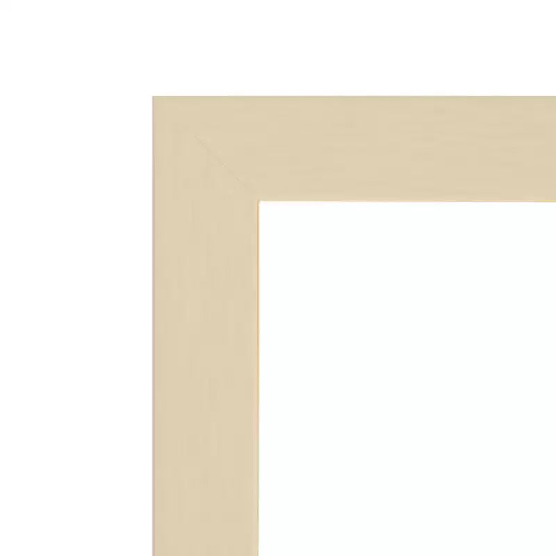 Petite Bevel Wood Bathroom Wall Mirror - Narrow Contemporary Frame