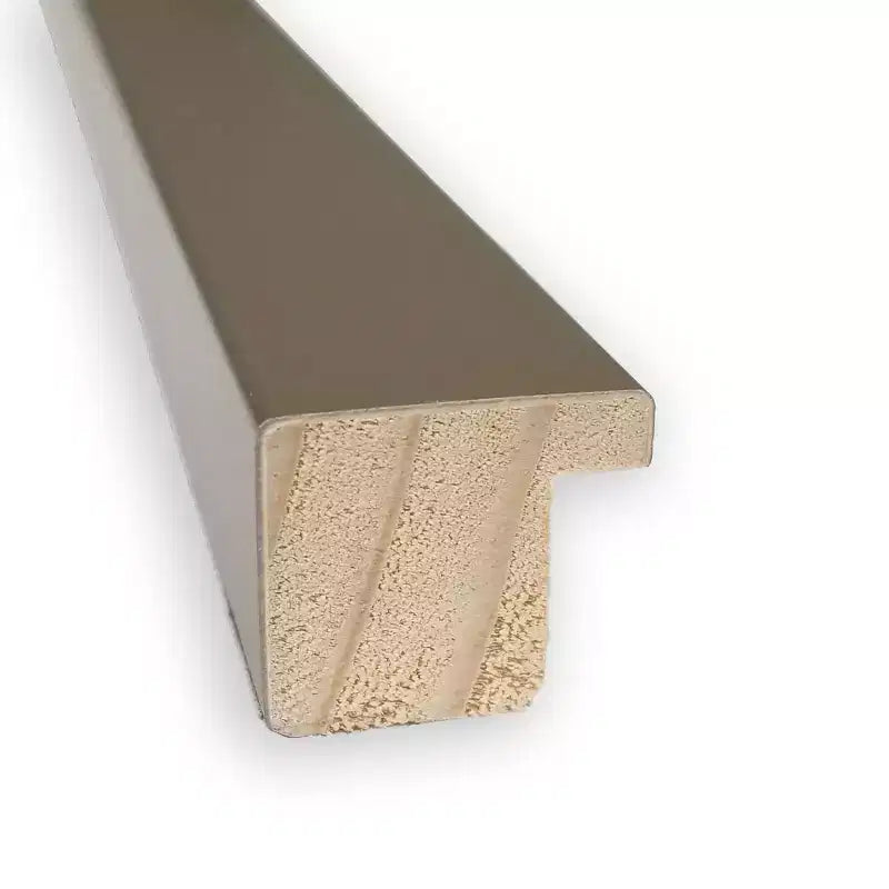 Petite Bevel Wood Bathroom Wall Mirror - Narrow Contemporary Frame