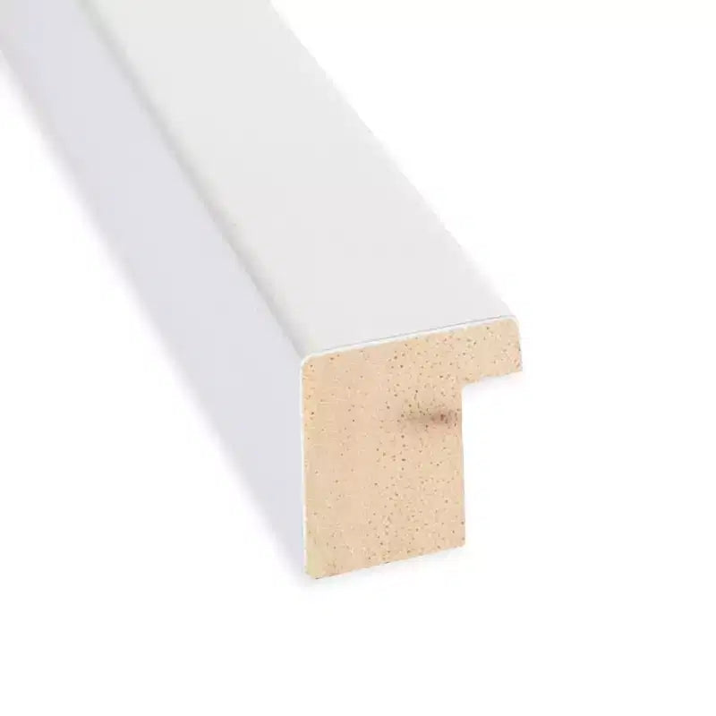 Petite Bevel Wood Bathroom Wall Mirror - Narrow Contemporary Frame