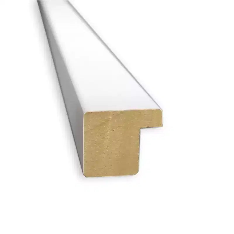 Petite Bevel Wood Bathroom Wall Mirror - Narrow Contemporary Frame