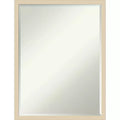 Petite Bevel Wood Bathroom Wall Mirror - Narrow Contemporary Frame