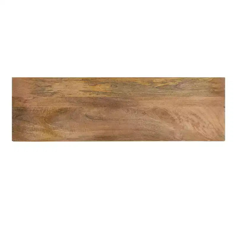 Rectangle Wood Console Table, 36x10x30, Natural and Black
