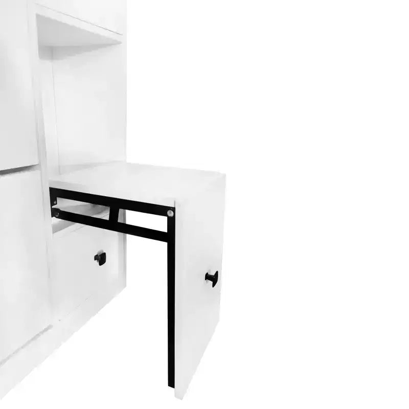 Shoe Cabinet with 3 Flip-Top Drawers and Pull-Down Seat