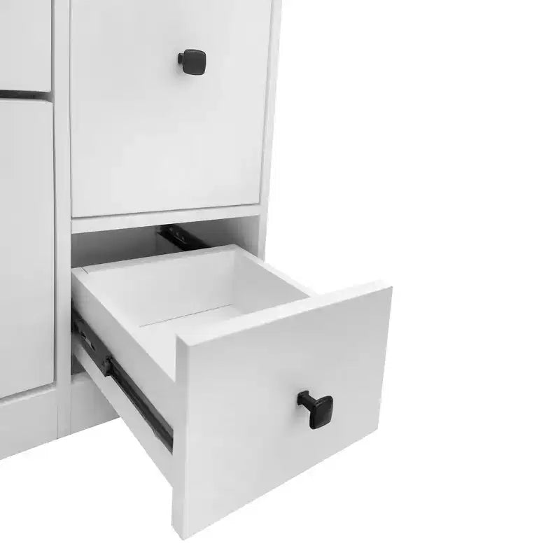 Shoe Cabinet with 3 Flip-Top Drawers and Pull-Down Seat